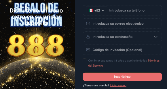 Regístrate y crea una cuenta nueva
